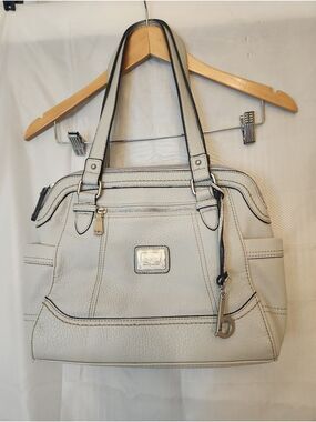 b.ø.c. Born Concept Brierly Satchel Dove Gray Faux Leather Shoulder Bag Neutral
